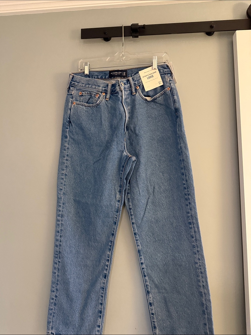 Abercrombie & Fitch Relaxed Light Blue Men's Jeans